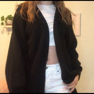 black cardigan